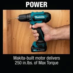 Tools & Equipment Makita FD09R1 12 Volt 3/8 Inch 2.0Ah CXT Lithium-Ion Cordless Driver-Drill Kit 12 Tools & Equipment Makita FD09R1 12 Volt 3/8 Inch 2.0Ah CXT Lithium-Ion Cordless Driver-Drill Kit