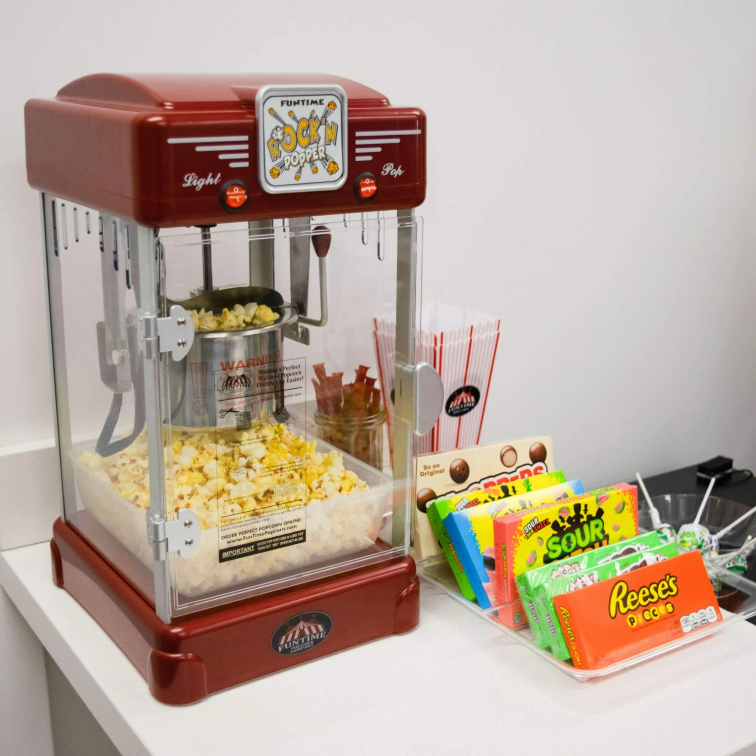 FunTime FT2518 2.5oz Rock'N Popper Popcorn Machine Maker Retro Style 11 FunTime FT2518 2.5oz Rock'N Popper Popcorn Machine Maker Retro Style