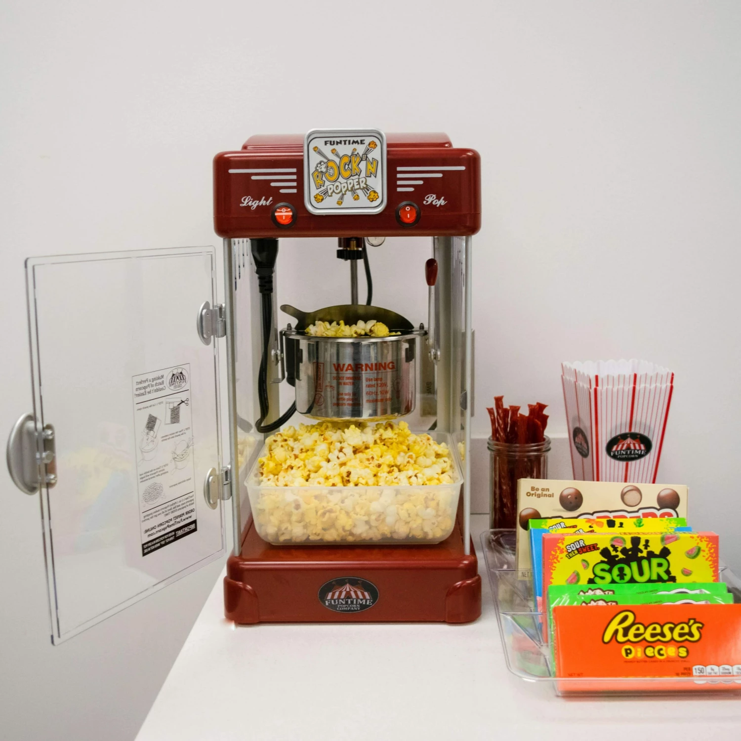 FunTime FT2518 2.5oz Rock'N Popper Popcorn Machine Maker Retro Style 12 FunTime FT2518 2.5oz Rock'N Popper Popcorn Machine Maker Retro Style