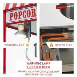 FunTime FT8000CP 8 OZ Commercial Carnival Bar Style Popcorn Popper Machine Home Goods