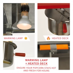 FunTime FT825CR 8oz Red Bar Table Top Popcorn Popper Maker Machine 27 FunTime FT825CR 8oz Red Bar Table Top Popcorn Popper Maker Machine