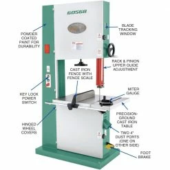 Grizzly G0568 220V 24 Inch 5 HP Industrial Bandsaw Tools & Equipment