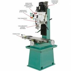 Grizzly G0755 220V 10 Inch X 32 Inch Heavy-Duty Mill/Drill Stand And Power Feed Tools & Equipment 9 Grizzly G0755 220V 10 Inch X 32 Inch Heavy-Duty Mill/Drill Stand And Power Feed Tools & Equipment