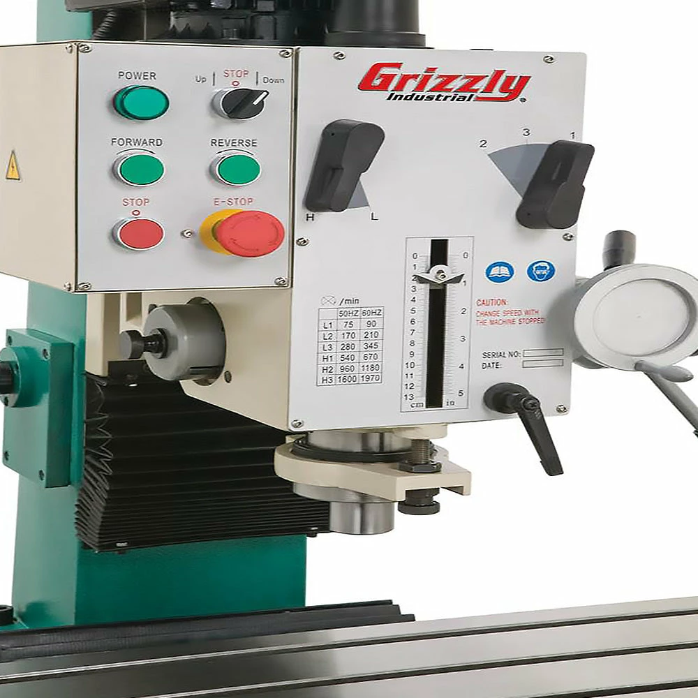 Grizzly G0755 220V 10 Inch X 32 Inch Heavy-Duty Mill/Drill Stand And Power Feed Tools & Equipment 7 Grizzly G0755 220V 10 Inch X 32 Inch Heavy-Duty Mill/Drill Stand And Power Feed Tools & Equipment