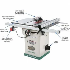Tools & Equipment Grizzly G0771Z 120V/240V 10 Inch 2 HP 120V Hybrid Table Saw With T-Shaped Fence