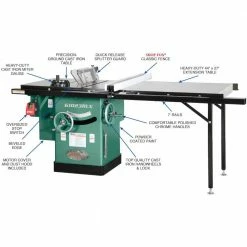 Tools & Equipment Grizzly G1023RLX 10 In 3 HP 240V Cabinet Left-Tilting Table Saw Extension Table