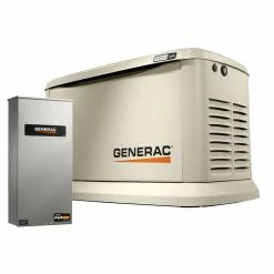 Dual Fuel Generators Generac 7210 Guardian 24KW Home Backup Generator With Whole House Switch Wifi-Enabled
