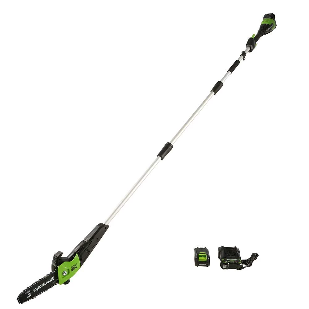 GreenWorks Commercial 48PS8 48V 8” Dual Volt Cordless Brushless Pole Saw Kit 3 GreenWorks Commercial 48PS8 48V 8” Dual Volt Cordless Brushless Pole Saw Kit