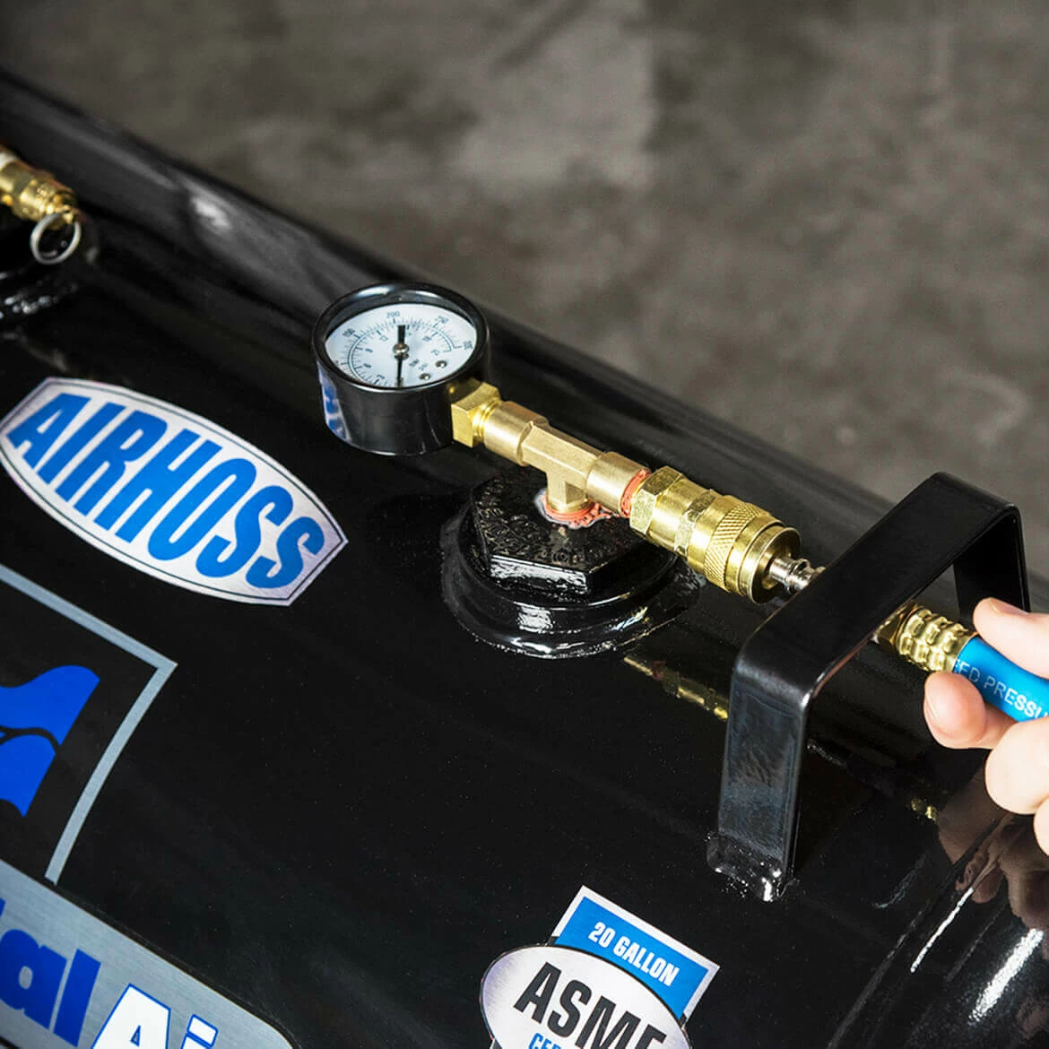 Industrial Air IT20ASME 20 Gallon 175-PSI Vertical/Horizontal Air Receiver Tank Tools & Equipment 8 Industrial Air IT20ASME 20 Gallon 175-PSI Vertical/Horizontal Air Receiver Tank Tools & Equipment