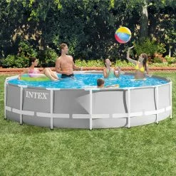 Intex 26719EH 14 Foot X 42 Inch Prism Metal Frame Pool Set W/ Pump Pools