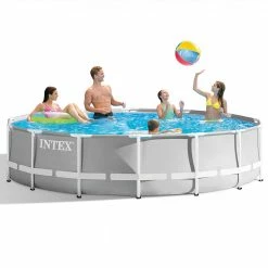 Intex 26719EH 14 Foot X 42 Inch Prism Metal Frame Pool Set W/ Pump Pools