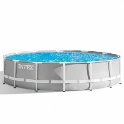 Intex 26719EH 14 Foot X 42 Inch Prism Metal Frame Pool Set W/ Pump Pools