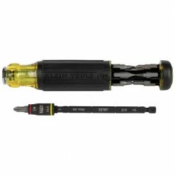 Klein 32304 14-in-1 HVAC Adjustable-Length Impact Screwdriver W/ Flip Socket Tools & Equipment