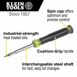 Klein 32314 14 In 1 Precision Cushion Grip Screwdriver W/ Integrated Nut Driver Tools & Equipment