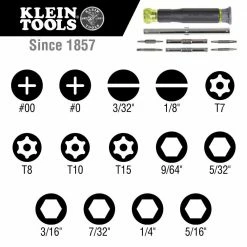 Klein 32314 14 In 1 Precision Cushion Grip Screwdriver W/ Integrated Nut Driver Tools & Equipment