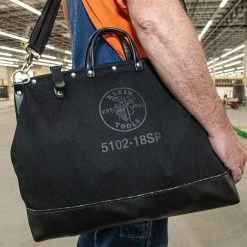 Klein 510218SPBLK 18 Inch Deluxe Black Canvas Tool Bag Tools & Equipment