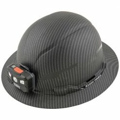 Klein 60346 Hard Hat Premium KARBN Non-Vented Full Brim Class E W/ Headlamp Tools & Equipment