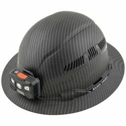 Tools & Equipment Klein 60347 Hard Hat Premium KARBN Vented Full Brim Class C W/ Headlamp