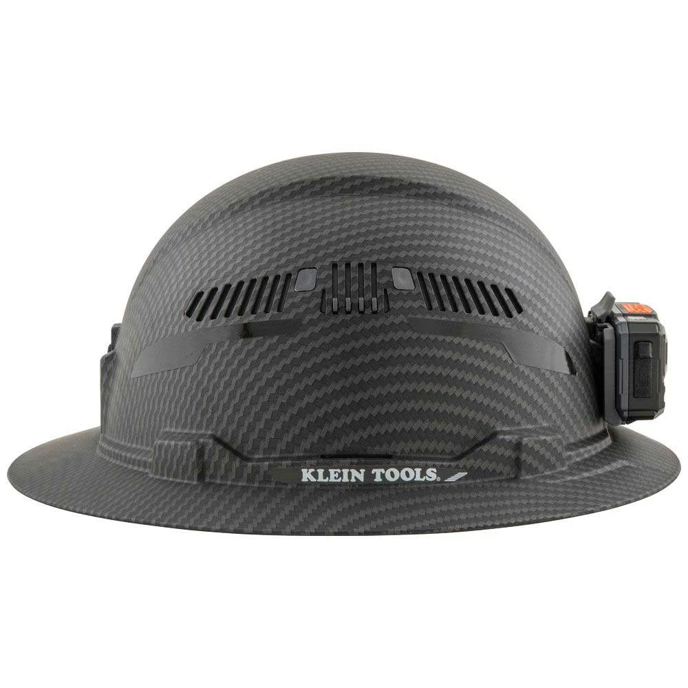 Tools & Equipment Klein 60347 Hard Hat Premium KARBN Vented Full Brim Class C W/ Headlamp 12 Tools & Equipment Klein 60347 Hard Hat Premium KARBN Vented Full Brim Class C W/ Headlamp