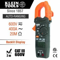 Klein CL120VP AC/DC Voltage Clamp Meter Electrical Test Kit W/LCD