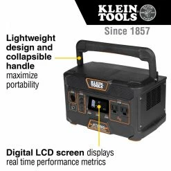 Batteries & Chargers Klein KTB500 500W Portable Pure Sine Wave Rechargeable Power Station