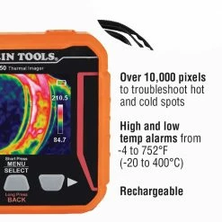Tools & Equipment Klein TI250 Cordless Rechargeable Thermal Imager W/ Micro-USB Charging Cable