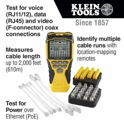 Tools & Equipment Klein VDV501-852 Scout Pro 3 Cable Power Testing Kit W/ Locator Remote