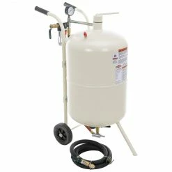 Shop Fox M1115 20 Gallon 65-125 Psi Heavy Duty Portable Rolling Sandblaster Tools & Equipment