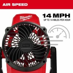 Milwaukee 0820-20 M12 12V Cordless Li-Ion Mounting Fan - Bare Tool Tools & Equipment