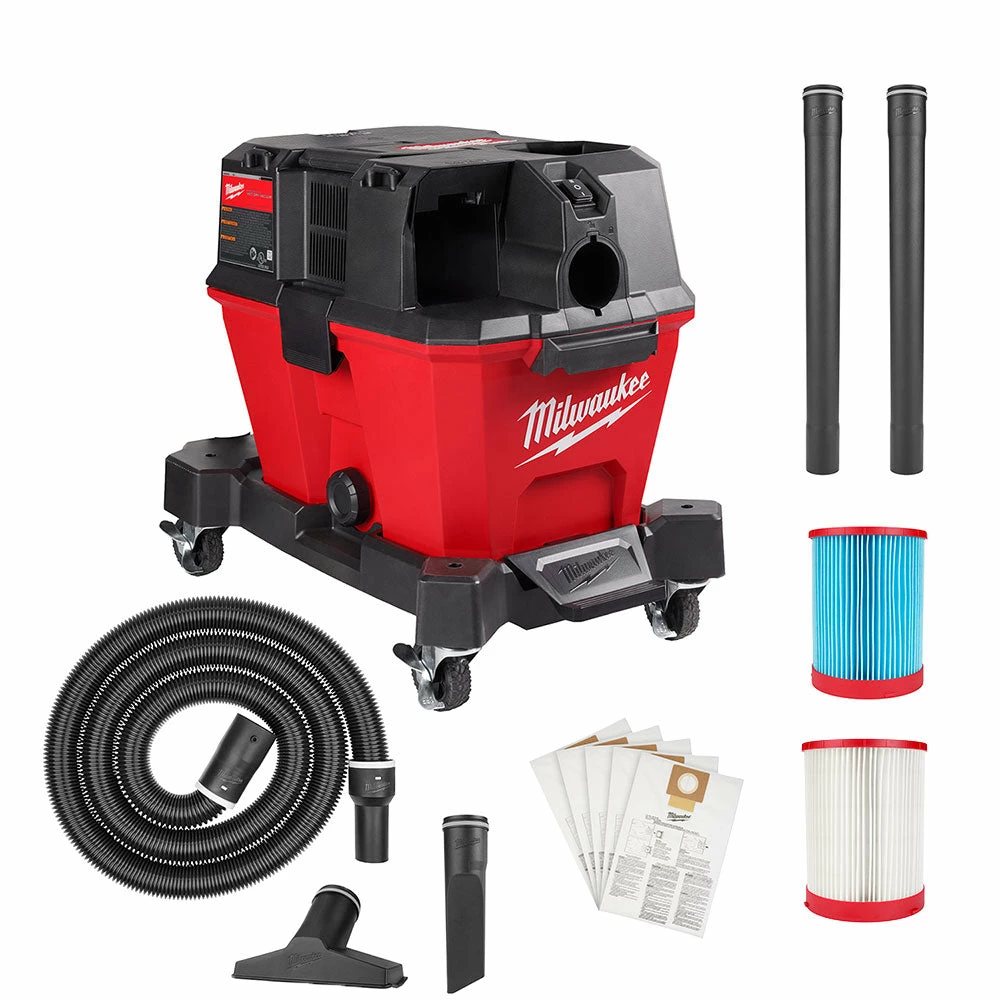 Tools & Equipment Milwaukee 0910-20HEPA M18 FUEL 6 Gal Wet/Dry Vacuum W/ HEPA Filter/Dust Bags Kit 3 Tools & Equipment Milwaukee 0910-20HEPA M18 FUEL 6 Gal Wet/Dry Vacuum W/ HEPA Filter/Dust Bags Kit