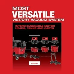 Milwaukee 0910-20SK8 M18 FUEL 6 Gallon Wet/Dry Vacuum W/ 8.0Ah Battery Kit Tools & Equipment 18 Milwaukee 0910-20SK8 M18 FUEL 6 Gallon Wet/Dry Vacuum W/ 8.0Ah Battery Kit Tools & Equipment