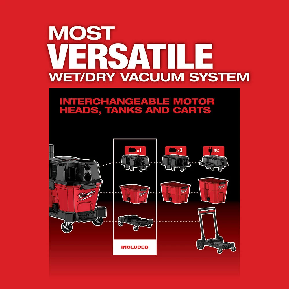 Milwaukee 0910-20SK8 M18 FUEL 6 Gallon Wet/Dry Vacuum W/ 8.0Ah Battery Kit Tools & Equipment 7 Milwaukee 0910-20SK8 M18 FUEL 6 Gallon Wet/Dry Vacuum W/ 8.0Ah Battery Kit Tools & Equipment