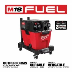 Milwaukee 0920-22HD M18 FUEL 9 Gallon Dual-Battery Wet/Dry Vacuum Kit Tools & Equipment 16 Milwaukee 0920-22HD M18 FUEL 9 Gallon Dual-Battery Wet/Dry Vacuum Kit Tools & Equipment