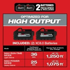Milwaukee 0920-22HD M18 FUEL 9 Gallon Dual-Battery Wet/Dry Vacuum Kit Tools & Equipment 20 Milwaukee 0920-22HD M18 FUEL 9 Gallon Dual-Battery Wet/Dry Vacuum Kit Tools & Equipment