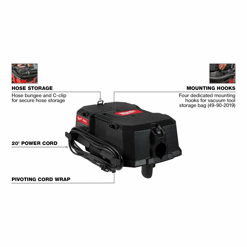 Tools & Equipment Milwaukee 0931-20 6.5 Peak HP Wet/Dry Vacuum Motor Head 4 Tools & Equipment Milwaukee 0931-20 6.5 Peak HP Wet/Dry Vacuum Motor Head