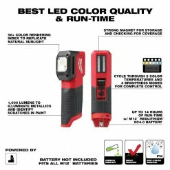 Milwaukee 2127-20 M12 12V Paint / Detailing Color Match Light - Bare Tool Tools & Equipment