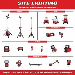 Milwaukee 2131-20 M18 18V Li-Ion ROCKET Dual Power Tower Light - Bare Tool