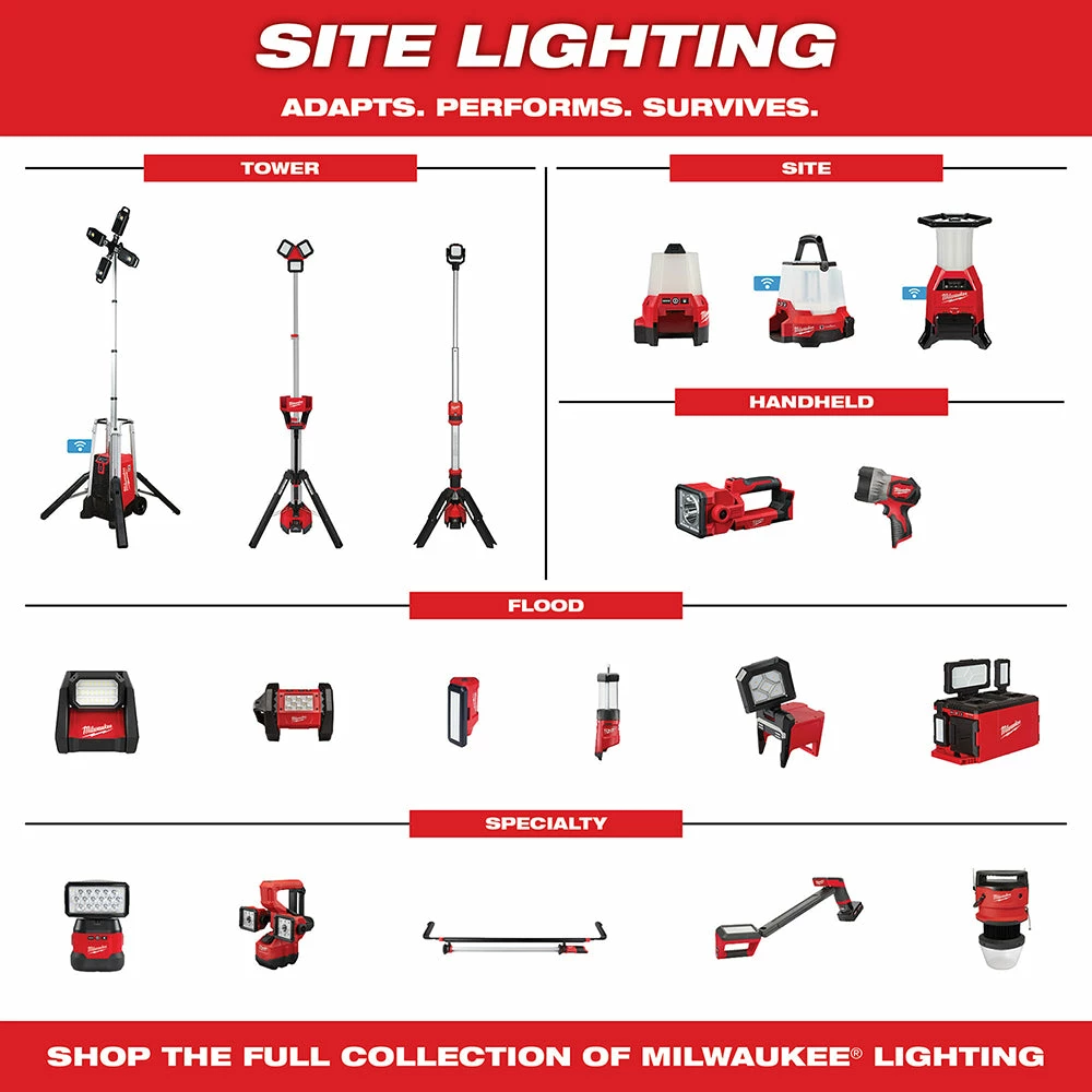 Tools & Equipment Milwaukee 2132-20 M12 12V 1,400-Lumen Dual Power Tower Light - Bare Tool 13 Tools & Equipment Milwaukee 2132-20 M12 12V 1,400-Lumen Dual Power Tower Light - Bare Tool