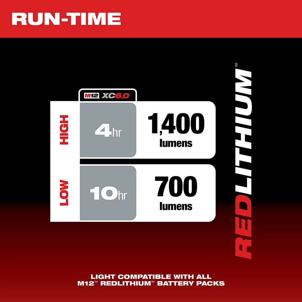 Tools & Equipment Milwaukee 2132-20 M12 12V 1,400-Lumen Dual Power Tower Light - Bare Tool 5 Tools & Equipment Milwaukee 2132-20 M12 12V 1,400-Lumen Dual Power Tower Light - Bare Tool