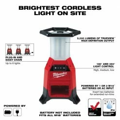 Milwaukee 2151-20 M18 RADIUS 360 Degree Cordless/Corded Site Light - Bare Tool