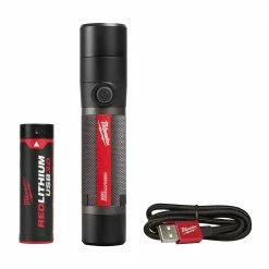 Tools & Equipment Milwaukee 2160-21 800 Lumen USB Rechargeable LED Twist Focus Flashlight