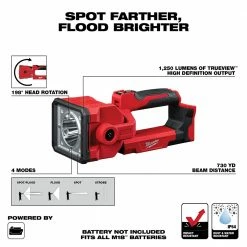 Milwaukee 2354-20 M18 18V LED Cordless Portable Compact Search Light - Bare Tool Tools & Equipment