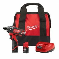 Milwaukee 2406-22 M12 12V 1/4-Inch Hex 2-Speed Screwdriver Kit