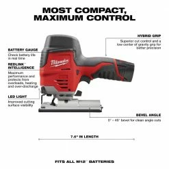 Milwaukee 2445-22MT M12 Cordless Lithium-Ion Oscillating 2 Tool Combo Kit Tools & Equipment