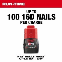 Milwaukee 2458-20 M12 12V Palm Nailer W/ Hand Strap - Bare Tool 14 Milwaukee 2458-20 M12 12V Palm Nailer W/ Hand Strap - Bare Tool