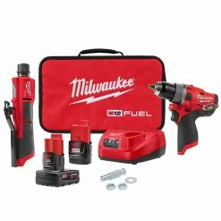 Tools & Equipment Milwaukee 2459-22 M12 FUEL 12V Brushless Li-Ion Commercial Tire Flat Repair Kit