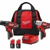 Milwaukee 2494-22 M12 12V Cordless Power Lithium-Ion 2-Tool Combo Kit