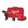 Tools & Equipment Milwaukee 2504-21 M12 FUEL 1/2" Brushless Hammer Drill Kit W/ 2.0 Ah Battery