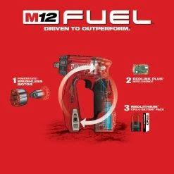 Tools & Equipment Milwaukee 2505-22 M12 FUEL 12V Brushless Installation 4-in-1 Drill/Driver Kit