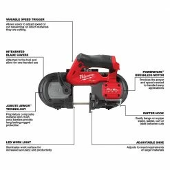 Tools & Equipment Milwaukee 2529-20 M12 FUEL 12V Cordless Li-Ion Compact Band Saw - Bare Tool